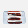 minced duck wrapped rawhide slice